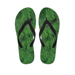 Christmas Tree Branches Print Flip Flops