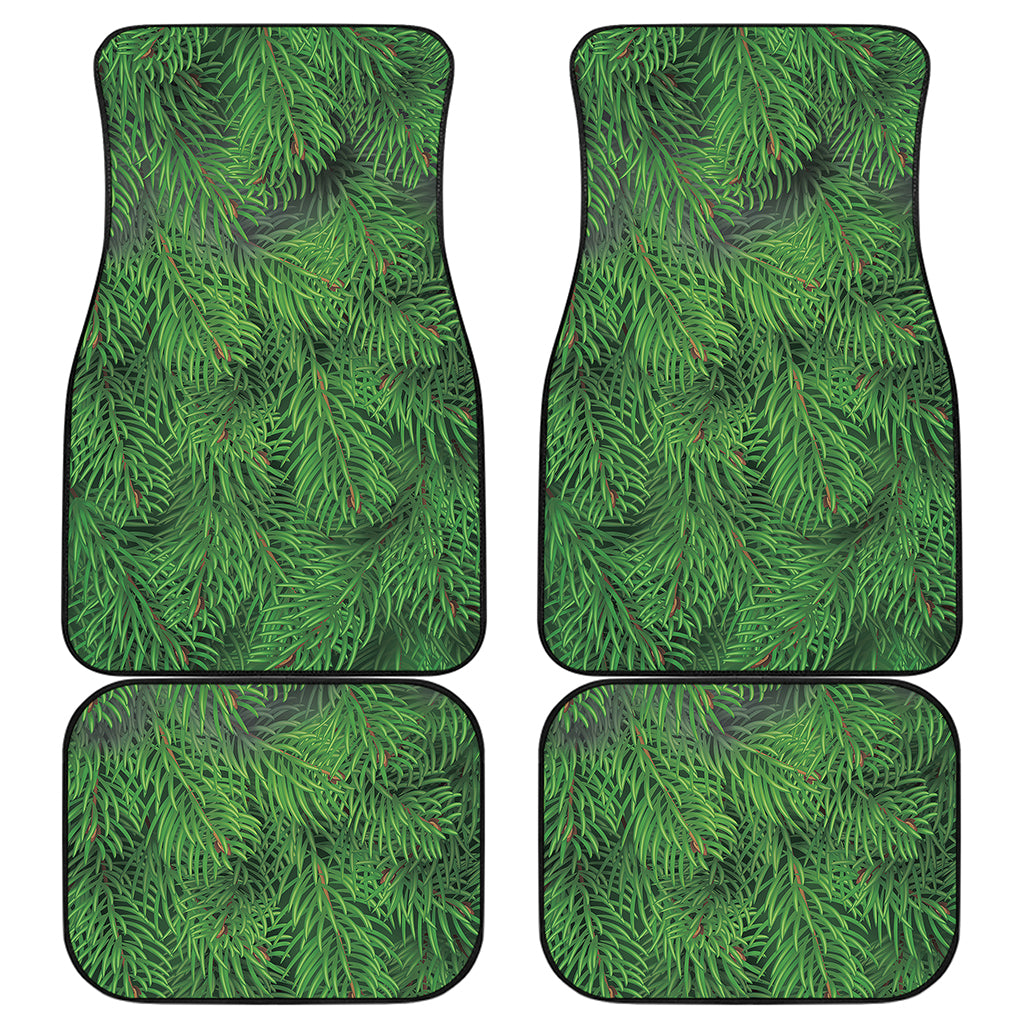 Christmas Tree Branches Print Front and Back Car Floor Mats