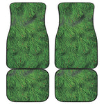 Christmas Tree Branches Print Front and Back Car Floor Mats