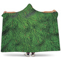 Christmas Tree Branches Print Hooded Blanket
