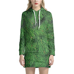Christmas Tree Branches Print Hoodie Dress
