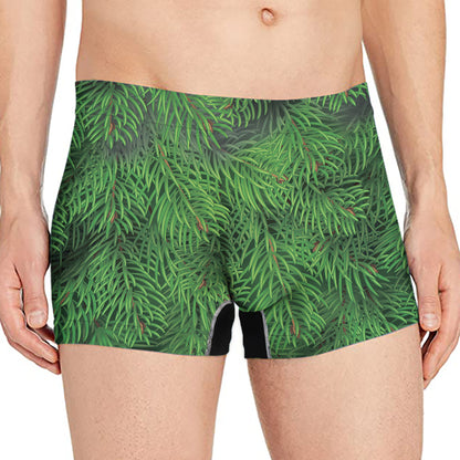 Christmas Tree Branches Print Men's Boxer Briefs