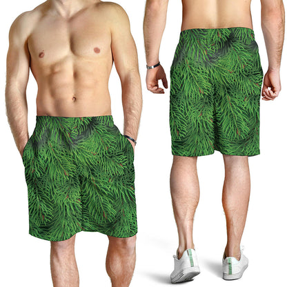 Christmas Tree Branches Print Men's Shorts