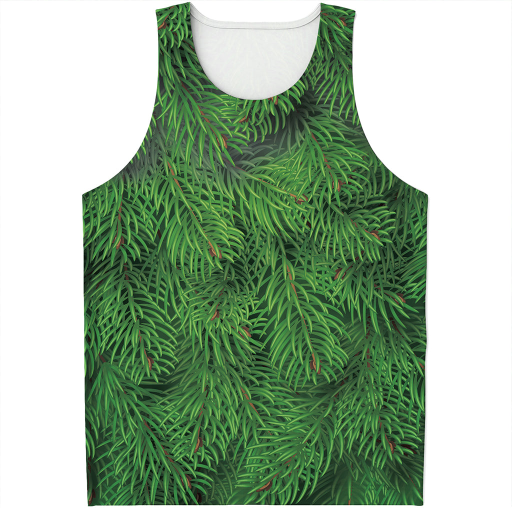 Christmas Tree Branches Print Men's Tank Top