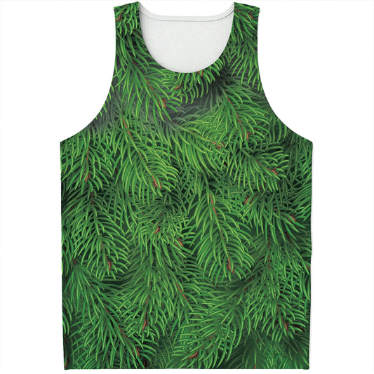 Christmas Tree Branches Print Men's Tank Top