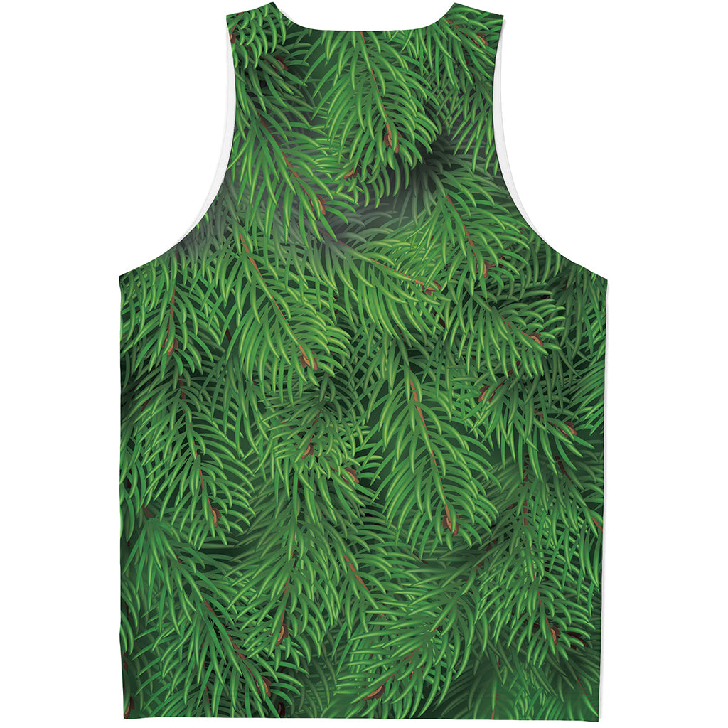 Christmas Tree Branches Print Men's Tank Top