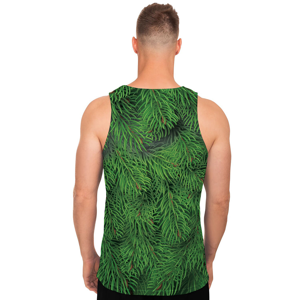 Christmas Tree Branches Print Men's Tank Top