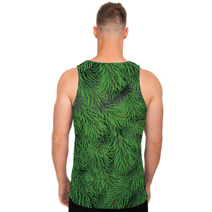 Christmas Tree Branches Print Men's Tank Top