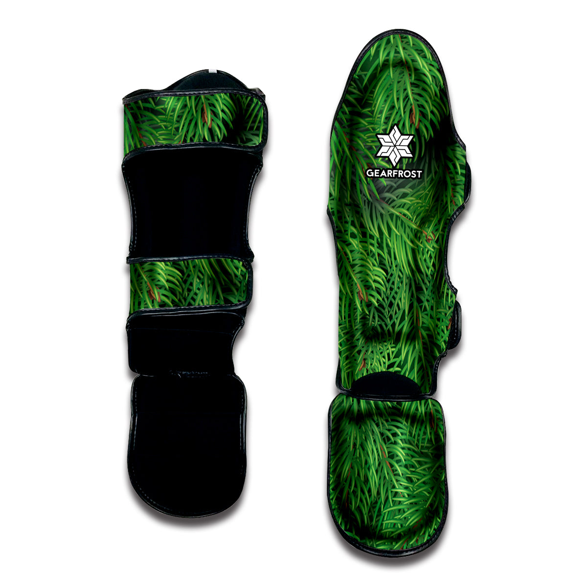 Christmas Tree Branches Print Muay Thai Shin Guard