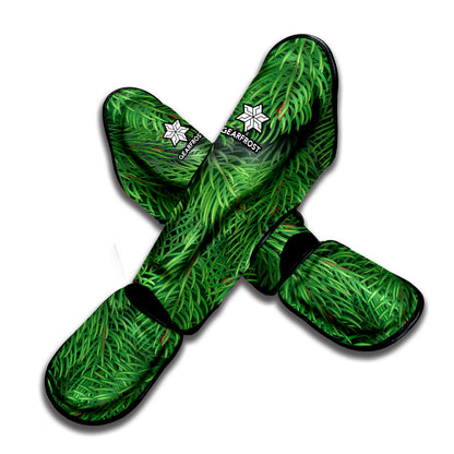 Christmas Tree Branches Print Muay Thai Shin Guard
