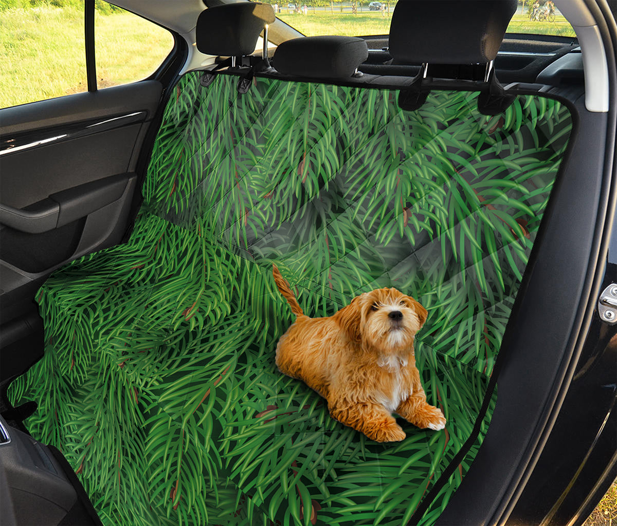 Christmas Tree Branches Print Pet Car Back Seat Cover