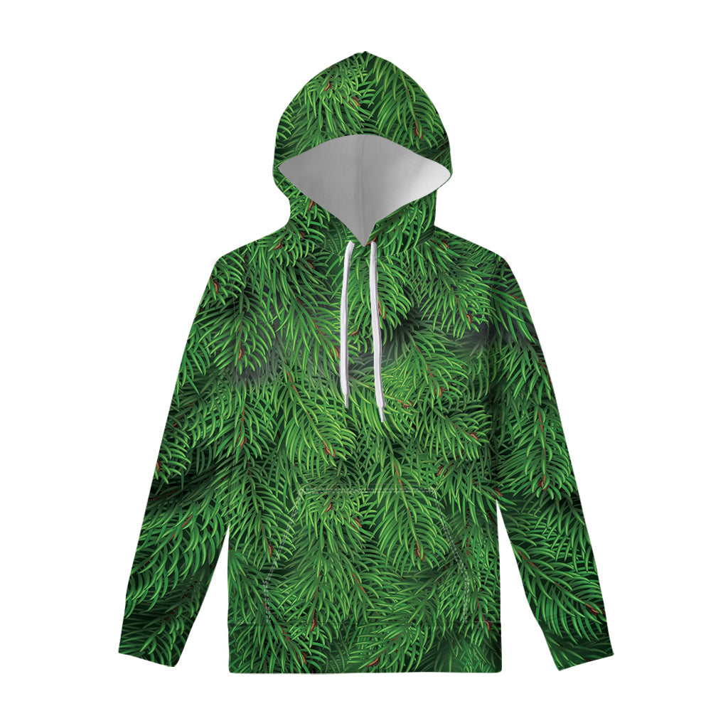 Christmas Tree Branches Print Pullover Hoodie