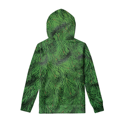 Christmas Tree Branches Print Pullover Hoodie