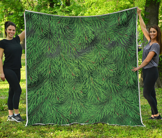 Christmas Tree Branches Print Quilt