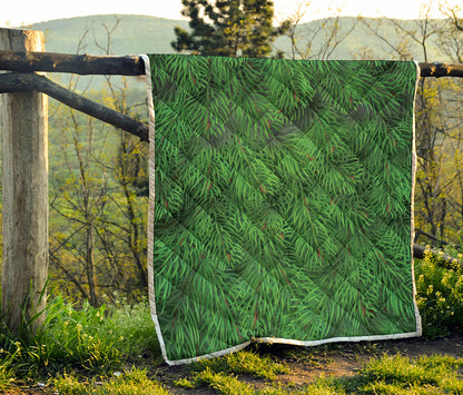 Christmas Tree Branches Print Quilt