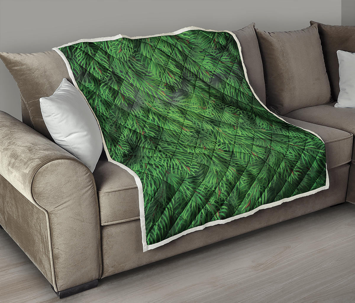 Christmas Tree Branches Print Quilt