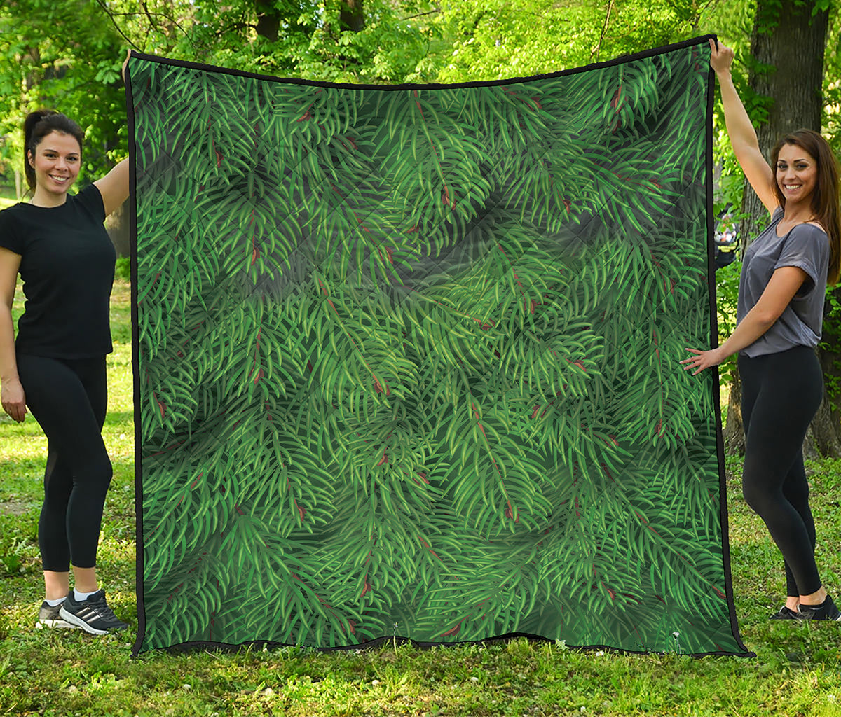 Christmas Tree Branches Print Quilt