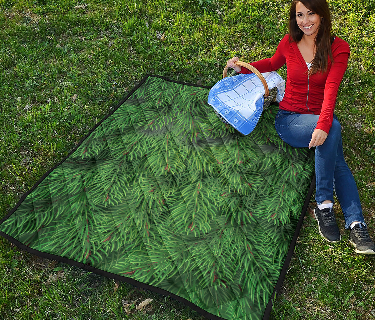 Christmas Tree Branches Print Quilt