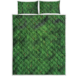 Christmas Tree Branches Print Quilt Bed Set