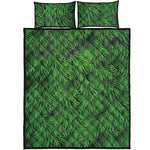 Christmas Tree Branches Print Quilt Bed Set