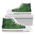 Christmas Tree Branches Print White High Top Sneakers