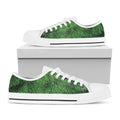 Christmas Tree Branches Print White Low Top Sneakers
