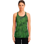 Christmas Tree Branches Print Women's Racerback Tank Top