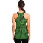 Christmas Tree Branches Print Women's Racerback Tank Top