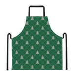 Christmas Tree Knitted Pattern Print Apron