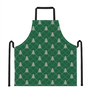 Christmas Tree Knitted Pattern Print Apron