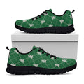 Christmas Tree Knitted Pattern Print Black Running Shoes