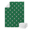 Christmas Tree Knitted Pattern Print Blanket