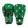 Christmas Tree Knitted Pattern Print Boxing Gloves