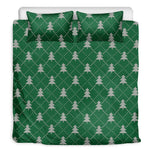Christmas Tree Knitted Pattern Print Duvet Cover Bedding Set
