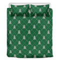 Christmas Tree Knitted Pattern Print Duvet Cover Bedding Set