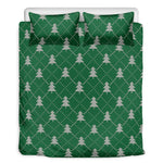 Christmas Tree Knitted Pattern Print Duvet Cover Bedding Set