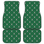 Christmas Tree Knitted Pattern Print Front and Back Car Floor Mats