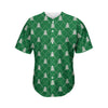 Christmas Tree Knitted Pattern Print Men's Baseball Jersey