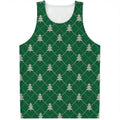 Christmas Tree Knitted Pattern Print Men's Tank Top