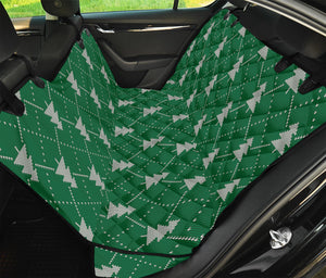 Christmas Tree Knitted Pattern Print Pet Car Back Seat Cover