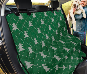 Christmas Tree Knitted Pattern Print Pet Car Back Seat Cover