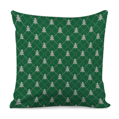 Christmas Tree Knitted Pattern Print Pillow Cover