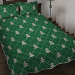 Christmas Tree Knitted Pattern Print Quilt Bed Set
