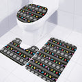 Christmas Tree Lights Print 3 Piece Bath Mat Set