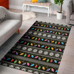 Christmas Tree Lights Print Area Rug