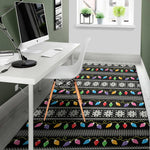 Christmas Tree Lights Print Area Rug