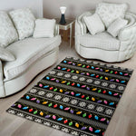 Christmas Tree Lights Print Area Rug