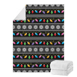 Christmas Tree Lights Print Blanket