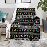 Christmas Tree Lights Print Blanket