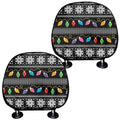 Christmas Tree Lights Print Car Headrest Covers